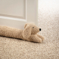 Preview: Textino Zugluftstopper Hund 'Lucky' 90 cm Whitecap Gray - Beige